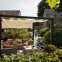 Pergola aluminium antraciet 'Wall 1' (3.08 x 4.19 meter)